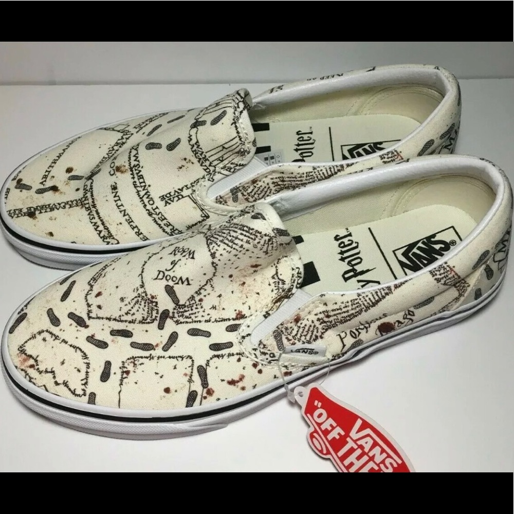 NIB Vans Harry Potter SlipOn Marauders Map M8.5W10